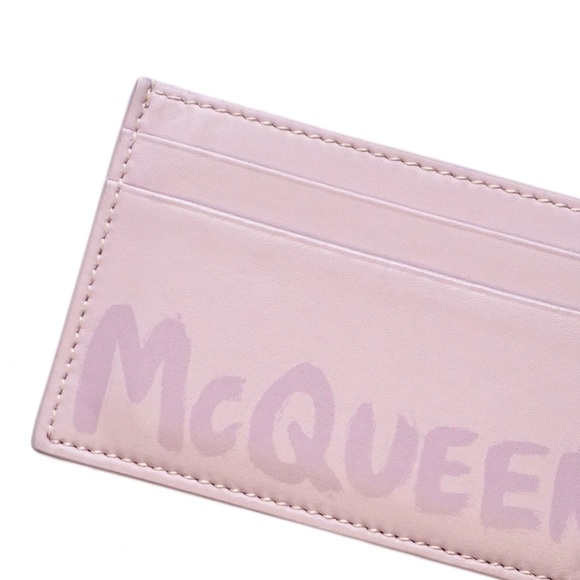 Alexander McQueen NWOT Men’s Graffiti Logo Wallet Lilac - Picture 4 of 4